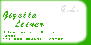 gizella leiner business card